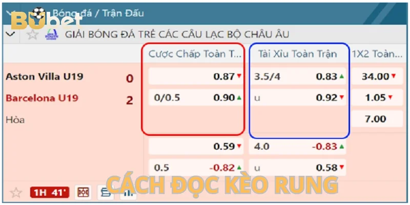Ví dụ về kèo rung giúp bạn hiểu rõ kèo chơi..