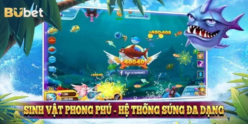 Bắn cá BuBet là game cược ăn khách hàng đầu tại sảnh chơi uy tín này.