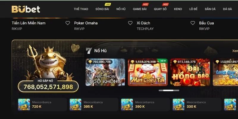 Nổ hũ BuBet hấp dẫn với màn quay bạc tỷ.